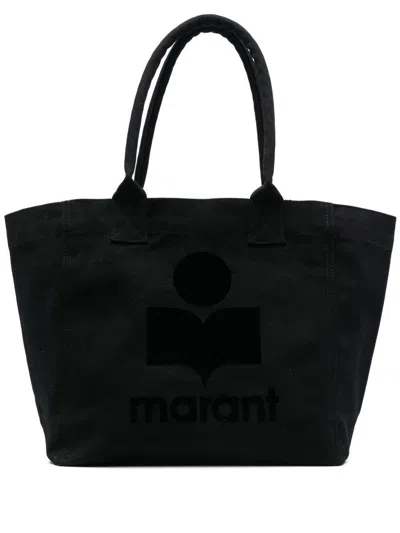 Isabel Marant 'yenky' Small Black Cotton Tote Bag
