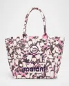 Isabel Marant Yenky Small Butterfly-print Canvas Tote Bag In 40pk Pink