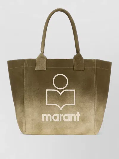 Isabel Marant Yenky Small Canvas Tote Bag In Green