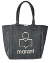 Isabel Marant Yenky Small Canvas Tote In Gray