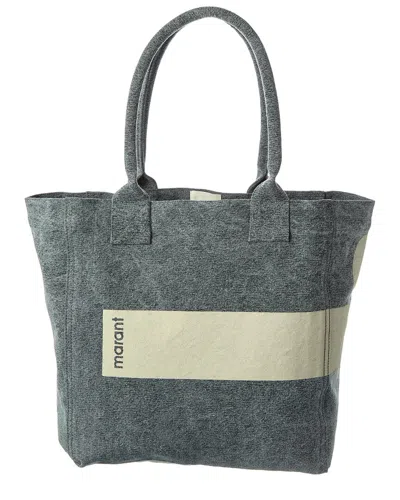 Isabel Marant Yenky Small Canvas Tote In Grey