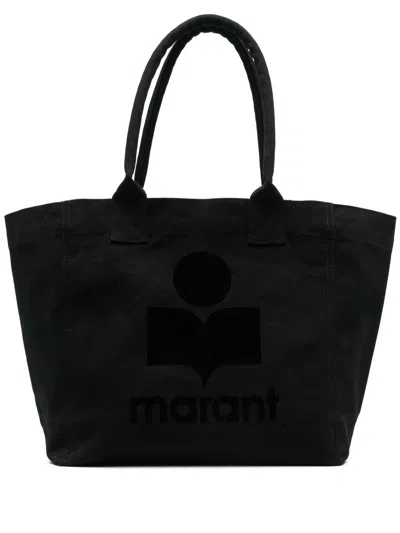 Isabel Marant Yenky Small Cotton Tote In Black