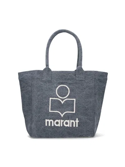 Isabel Marant 'yenky' Small Tote Bag In Gray
