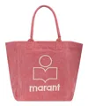 Isabel Marant Small Yenky Washed Canvas Tote Bag In Red