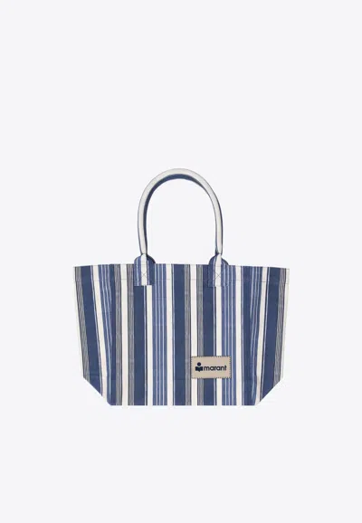 Isabel Marant Yenky Striped Tote Bag In Blue