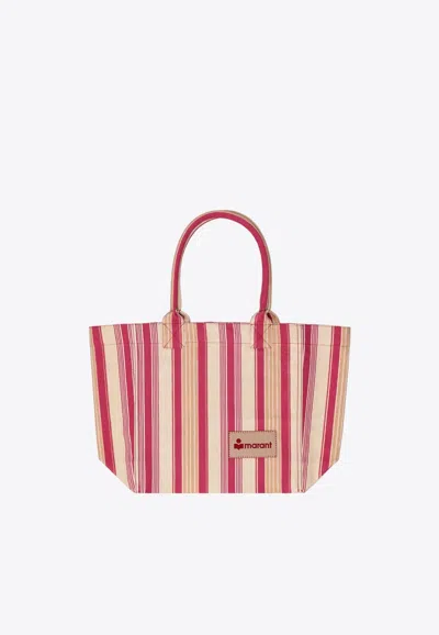 Isabel Marant Yenky Striped Tote Bag In Red
