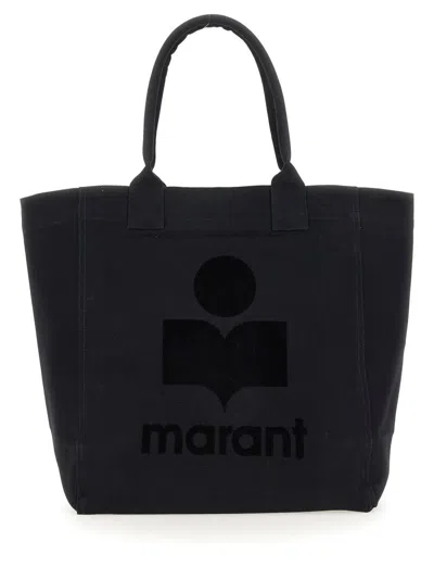 Isabel Marant Yenky Logo Embroidered Tote Bag In Black