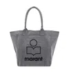 Isabel Marant Women Yenky Zipped Canvas Tote Bag In Gray