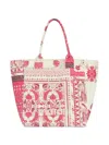 Isabel Marant Patterned Small Tote Bag With 2 Handles In Pink