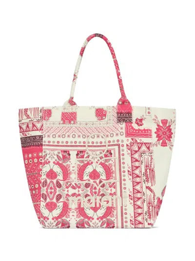 Isabel Marant Patterned Small Tote Bag With 2 Handles In Multi