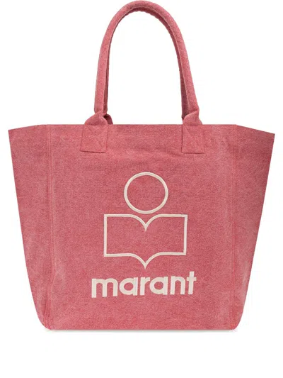 Isabel Marant Yenky Logo Printed Tote Bag In Red