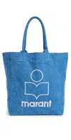Isabel Marant Small Yenky Logo-embroidered Tote Bag In Blue