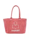 Isabel Marant Unisex Small Yenky Tote Bag In Berry In Nude & Neutrals