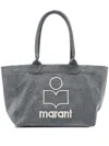 Isabel Marant Yenky Zipped Canvas Tote In Black