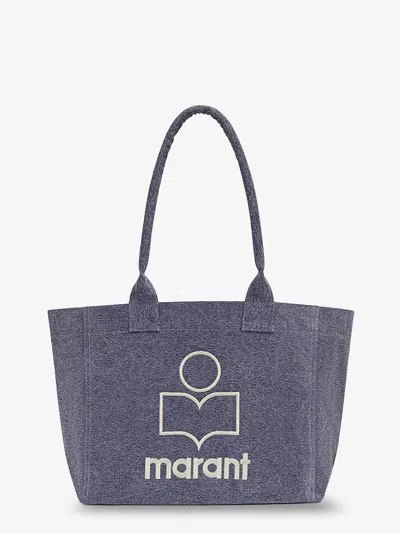 Isabel Marant Yenky Zipped Cotton Shoulder Bag In Blue