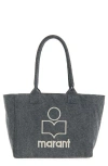Isabel Marant Yenky Zipped Embroidered Logo Canvas Tote