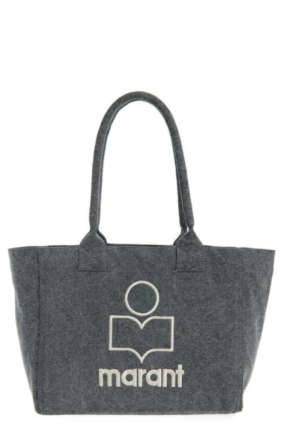 Isabel Marant Yenky Zipped Embroidered Logo Canvas Tote