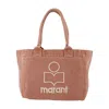 Isabel Marant Textured Cotton Shopper Bag With Padded Handles In Brown