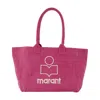 Isabel Marant Textured Pink Cotton Shopper Bag With Zippered Closure In Pink