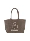 Isabel Marant Rectangular Top Handles Tote Bag In Brown