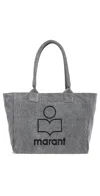Isabel Marant Women Yenky Zipped Canvas Tote Bag In Grey