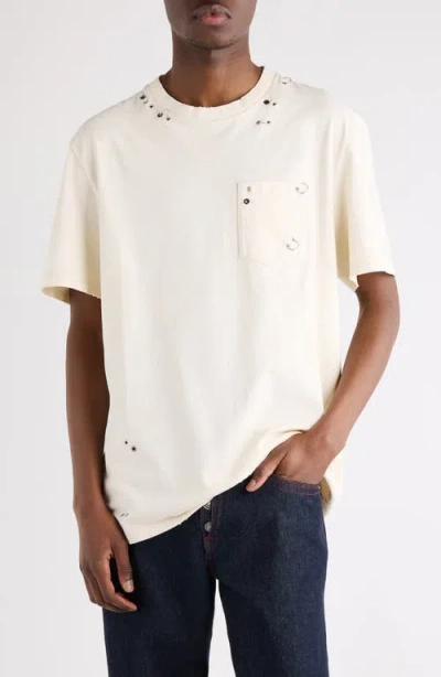 Isabel Marant Yezra Pierced Pocket T-shirt In Neutral