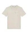 Isabel Marant Yezra Ring-embellished Distressed Cotton T-shirt In Neutral