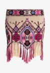 Isabel Marant High Waist Knit Skirt With Fringe Detailing