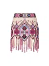 Isabel Marant Yolana Fringed Sequin-embellished Jacquard-knit Cotton Mini Skirt