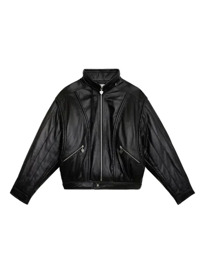 Isabel Marant Yosri Leather Jacket In Black