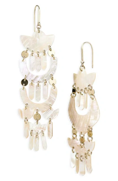 Isabel Marant Yue Mismatched Chandelier Earrings In Gold