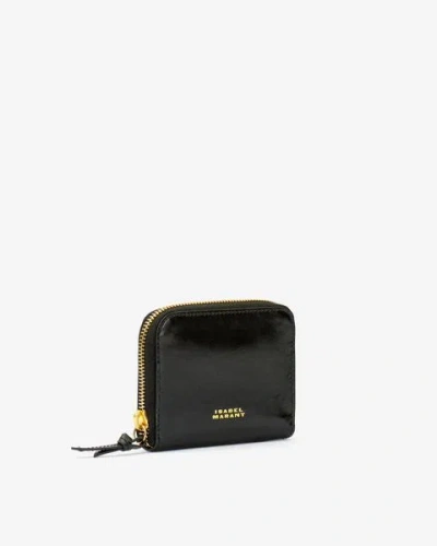 Isabel Marant Yuki Small Wallet In Black And Gold