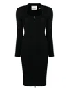 Isabel Marant Zael Wool-blend Midi Dress In Black