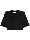 Isabel Marant Cropped T-shirt Short Sleeves In Black