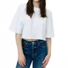 Isabel Marant Zaely Cropped Cotton Jersey T-shirt In White