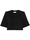 Isabel Marant Cropped T-shirt Short Sleeves In Black