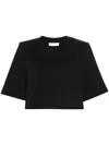 Isabel Marant Cropped T-shirt Short Sleeves In Black