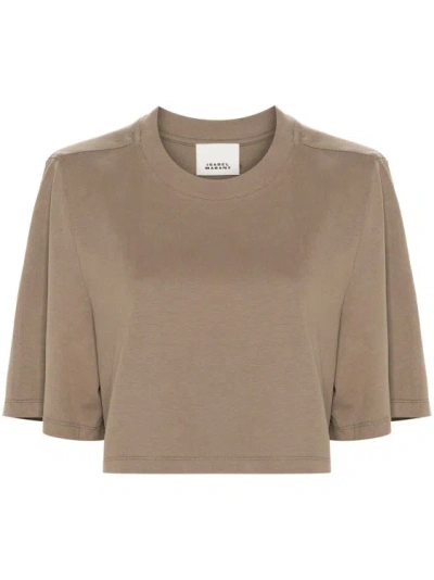 Isabel Marant Zaely Khaki T-shirt In Green