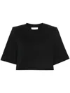 Isabel Marant Cropped T-shirt Short Sleeves In Black