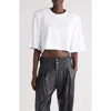 Isabel Marant Zaely Cropped Cotton Jersey T-shirt In White