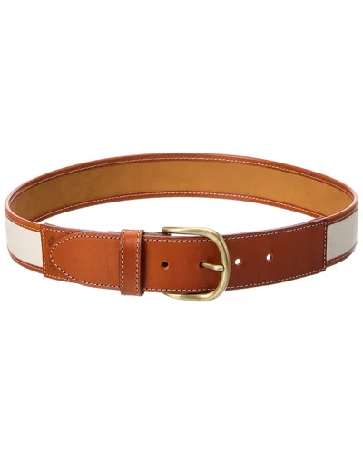 Isabel Marant Zaf Canvas & Leather Belt In Brown