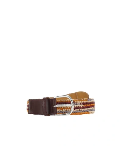 Isabel Marant Zaf Leather-trimmed Raffia Belt In Brown
