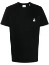 Isabel Marant Classic Short-sleeve T-shirt With Subtle Logo Accents In Black