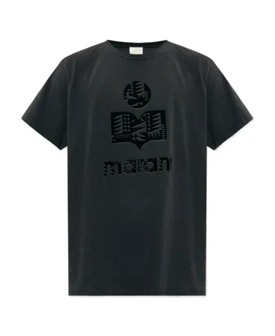 Isabel Marant Zafferh Logo Printed T-shirt In Black
