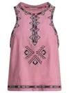 Isabel Marant Embroidered Sleeveless Tank Top