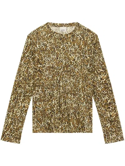 ISABEL MARANT ISABEL MARANT ZAKANE LEOPARD PRINT T-SHIRT