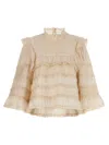 Isabel Marant Zalmara Topwear In Beige Silk