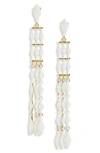 Isabel Marant Zaltana Long Drop Earrings In Ecru