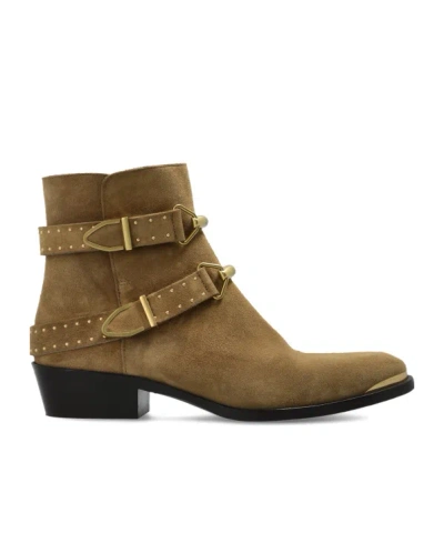 Isabel Marant Taupe Cow Calf Leather Zalya In Brown