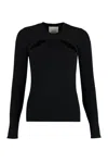 Isabel Marant Merino Wool Crew Neck Sweater With Cut-out Front